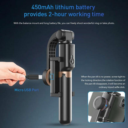 Multifunctional Mobile Phone Gimbal Stabilizer With Live Video And Selfie Stick-1964932269902794756