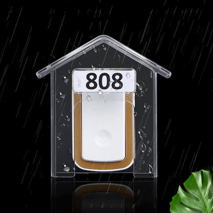 Waterproof Outdoor Doorbell Cover - Transparent Rain Protection-1915197135691845633