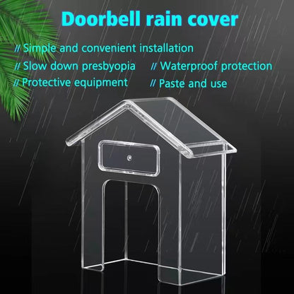 Waterproof Outdoor Doorbell Cover - Transparent Rain Protection-1915197135691845637