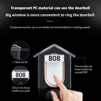 Waterproof Outdoor Doorbell Cover - Transparent Rain Protection-1915197135691845638