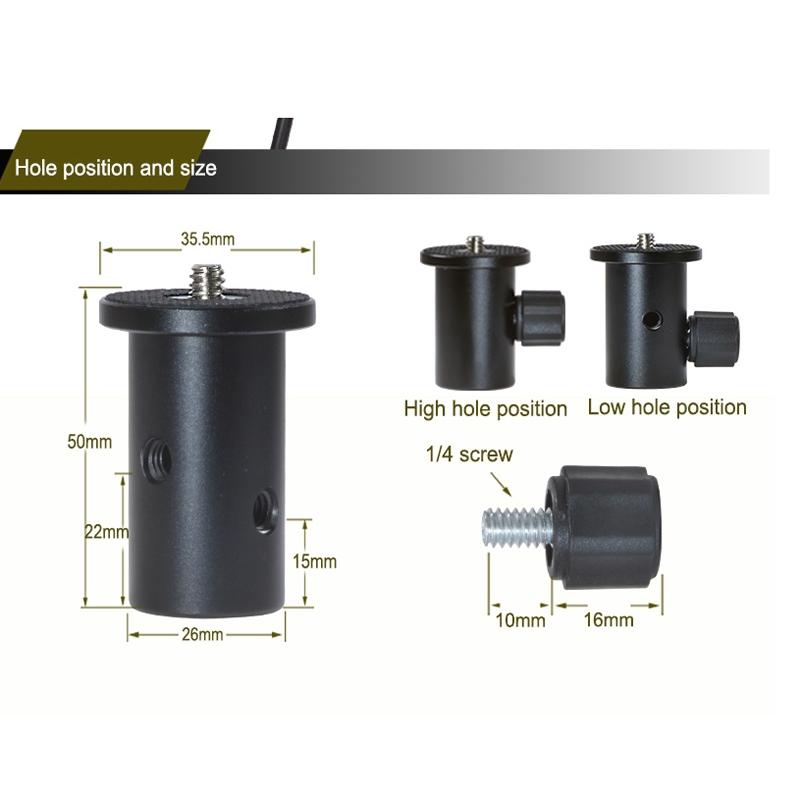 Camera Light Stand Conversion Head With 1 / 4-Inch Mount And Umbrella Holder-1915197760353734661