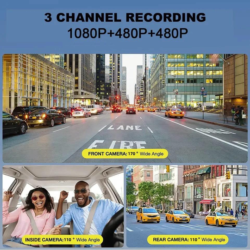 1080P 3-Record Driving Recorder With 2 Screen-1915197761725272070
