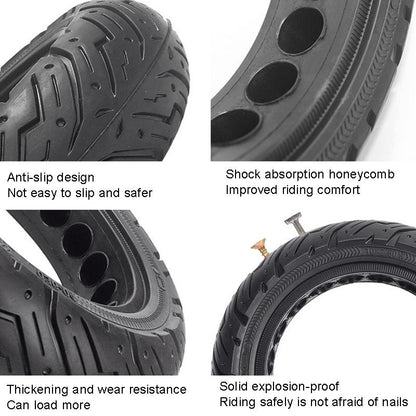 Solid Honeycomb 10X2.5 Explosion-Proof Tire For Ninebot Max G30 Scooter - Black-1964932198364745733