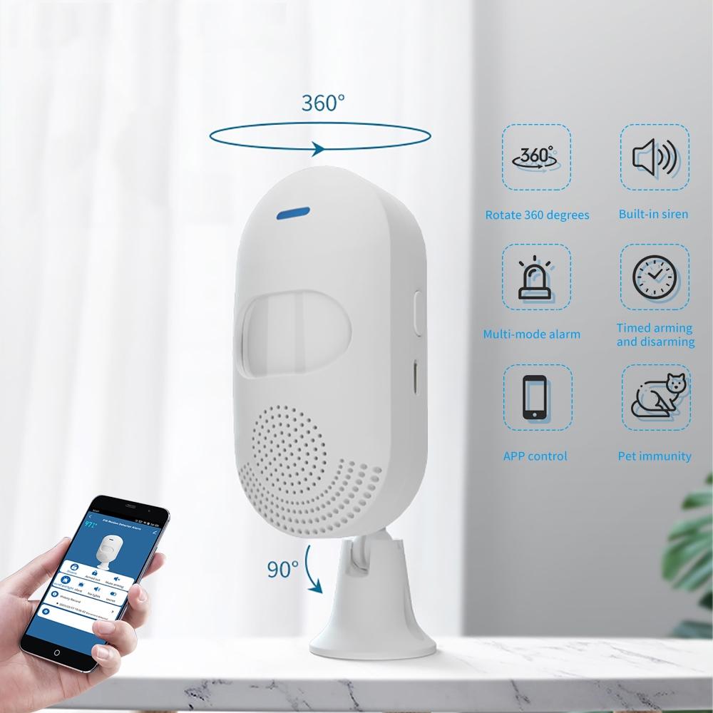 Smart Wifi Motion Sensor Alarm With Tuya App Control-1915197240205512706