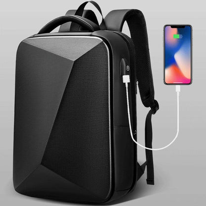 Expandable Usb Laptop Backpack For Business Travel - Black-1915197137558310916