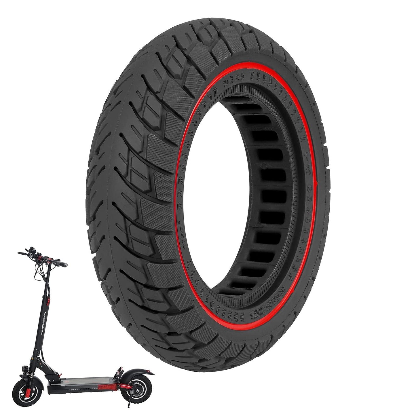 10 Electric Scooter With Non-Slip Solid Tyre For Off-Road Adventures-1964932324068036614