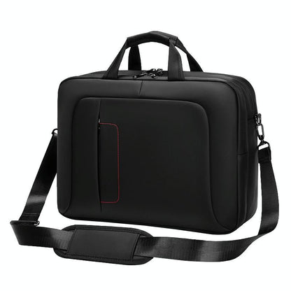 Waterproof Multifunctional Laptop Messenger Bag - Black-1915197127198380032