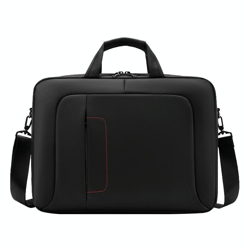 Waterproof Multifunctional Laptop Messenger Bag - Black-1915197127198380033