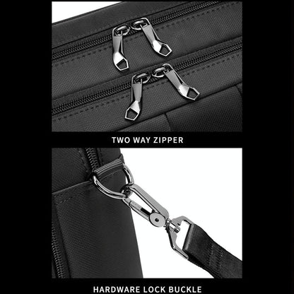 Waterproof Multifunctional Laptop Messenger Bag - Black-1915197127198380040