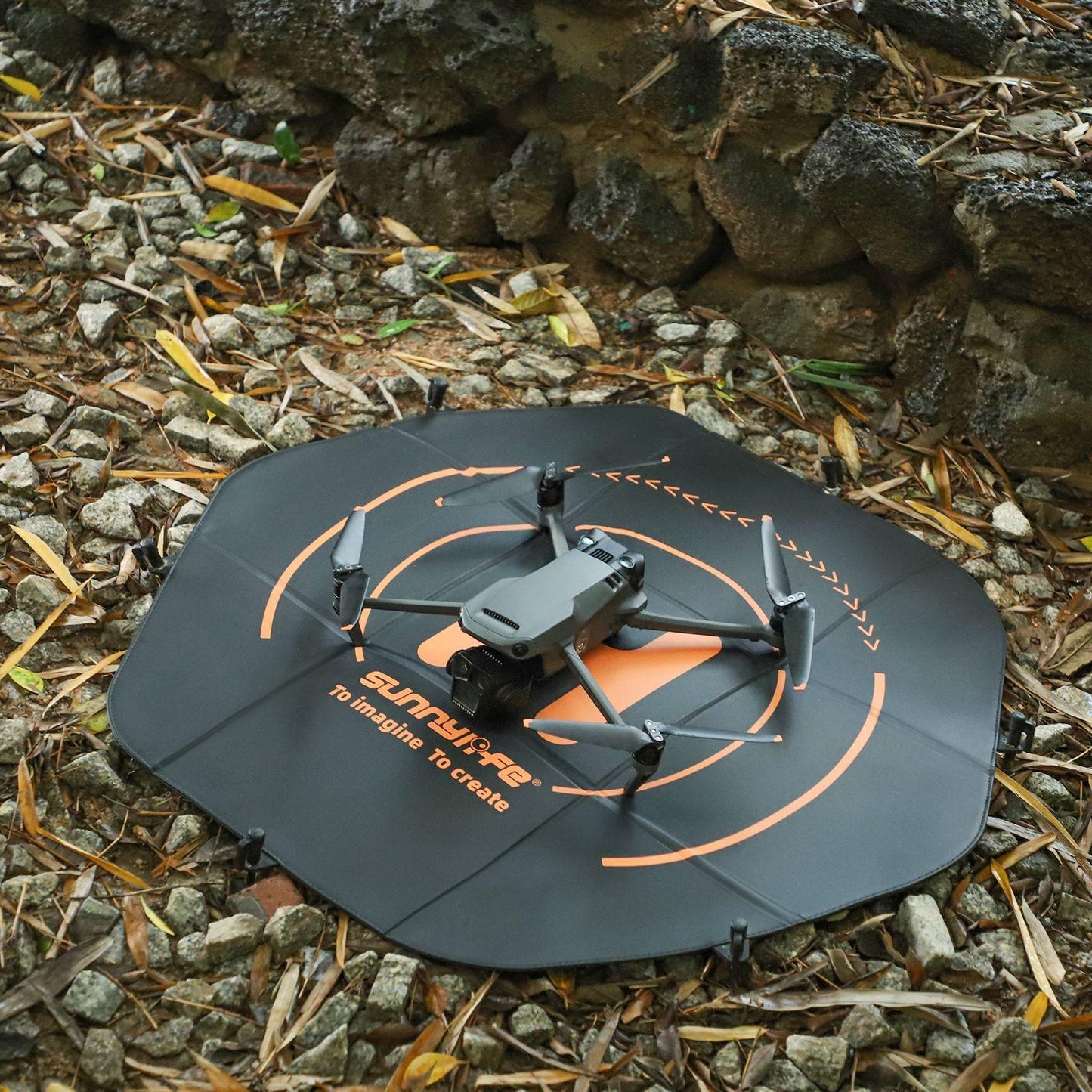Double-Sided Folding Drone Apron With Ground Spikes - Universal Hexagonal Design-1915197757287698432