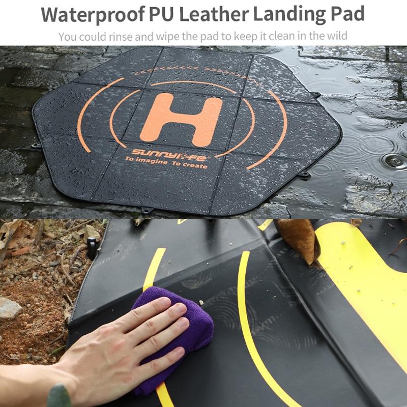 Double-Sided Folding Drone Apron With Ground Spikes - Universal Hexagonal Design-1915197757287698437