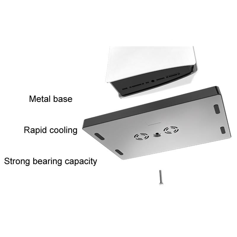 Ps5 Cooling Fan Base With Charging Stand And Disc Holder - Black-1969996417212747780
