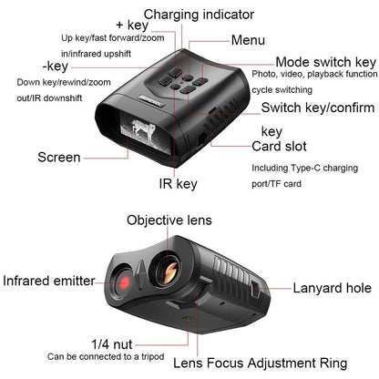 Portable Digital Night Vision Binoculars With 3-Inch Hd Lcd Screen-1915197127840108552