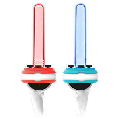 Meta Quest Handle Lightsaber Pair With Vr Motion Rhythm - Red / Blue-1915196807332368390