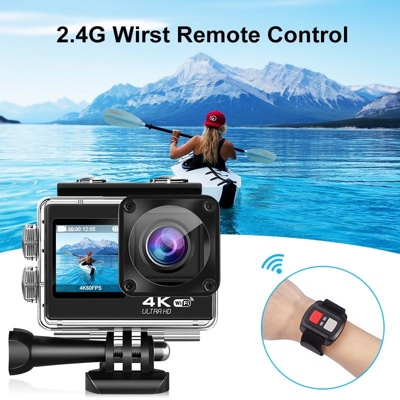 Outdoor Waterproof Dual Screen Wifi Sports Camera With Anti-Shake Hd Video-1915196866878902281