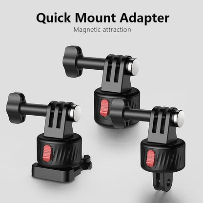 3-Piece Magnetic Gimbal Base Adapter For Gopro / Insta360 Go 3 Action Camera-1915196947149492225