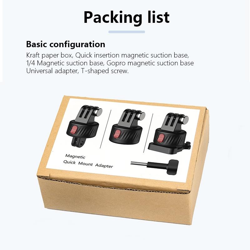 3-Piece Magnetic Gimbal Base Adapter For Gopro / Insta360 Go 3 Action Camera-1915196947149492233