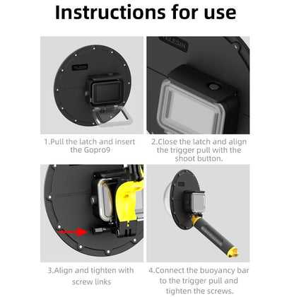 Waterproof Case For Gopro Hero11 / 10 / 9 - 30M Depth-1964932227380940803