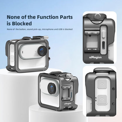 Amagisn Metal Rabbit Cage Protection For Insta360 Go 3 - Bezel Accessories-1915198338442072069