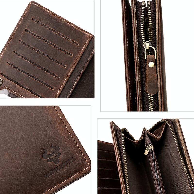 Men Leather Rfid Wallet - Sleek Design-1915196908469620739