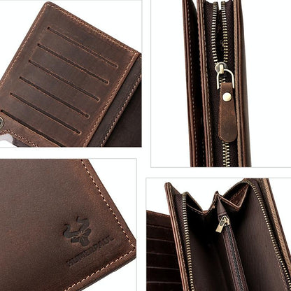 Men Leather Rfid Wallet - Sleek Design-1915196908469620739