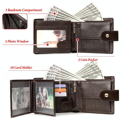 Men Multi-Card Anti-Magnetic Wallet - Compact Design-1915196855675916292