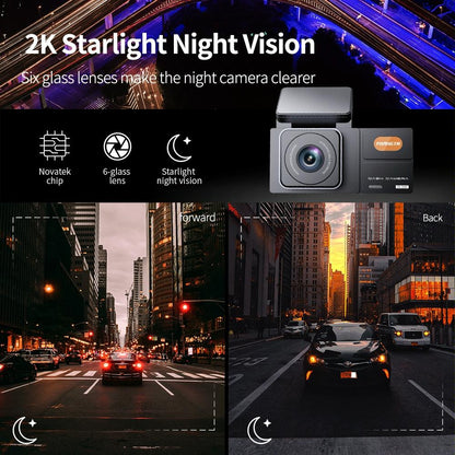 2K Hd Night Vision Car Recorder With Wifi And Single Recording-1964932185878302722