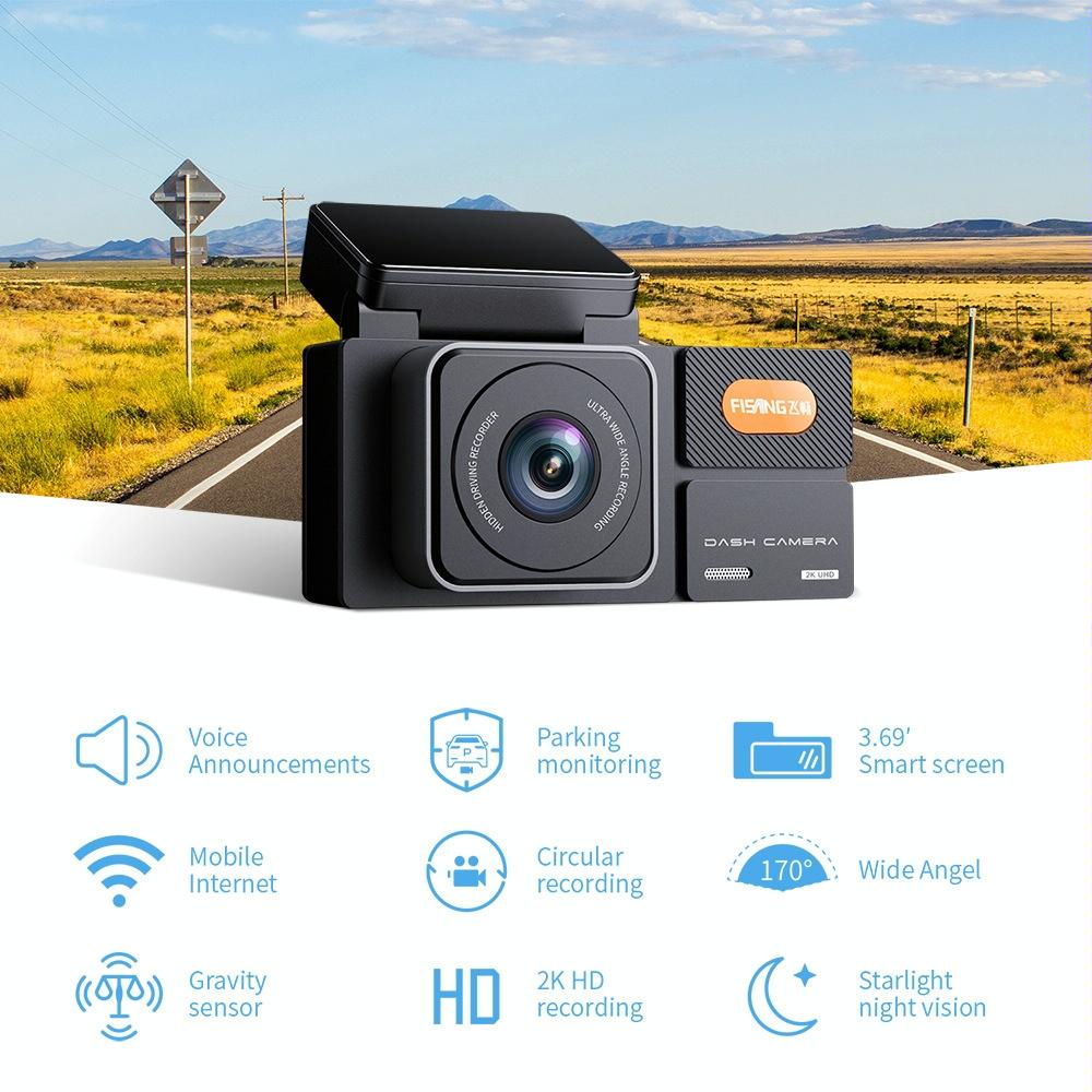2K Hd Night Vision Car Recorder With Wifi And Single Recording-1964932185878302725
