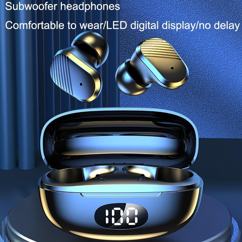 Wireless In-Ear Gaming Earphones With Digital Display - Black-1915196852702154753