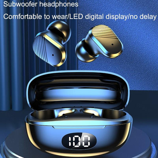 Wireless In-Ear Gaming Earphones With Digital Display - Black-1915196852702154753