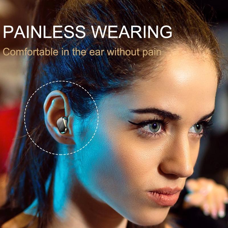 Wireless In-Ear Gaming Earphones With Digital Display - Black-1915196852702154757