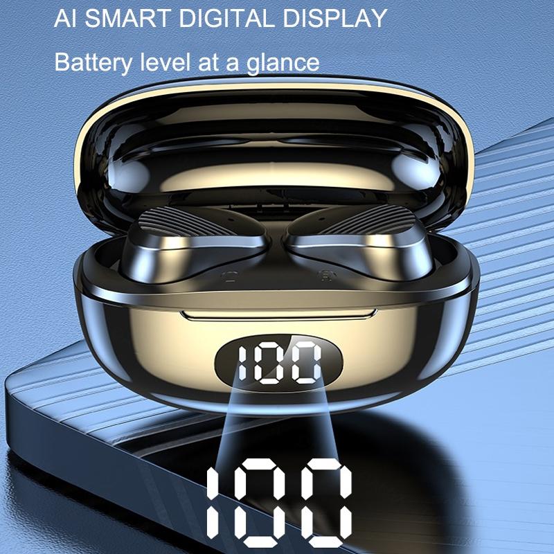 Wireless In-Ear Gaming Earphones With Digital Display - Black-1915196852702154758