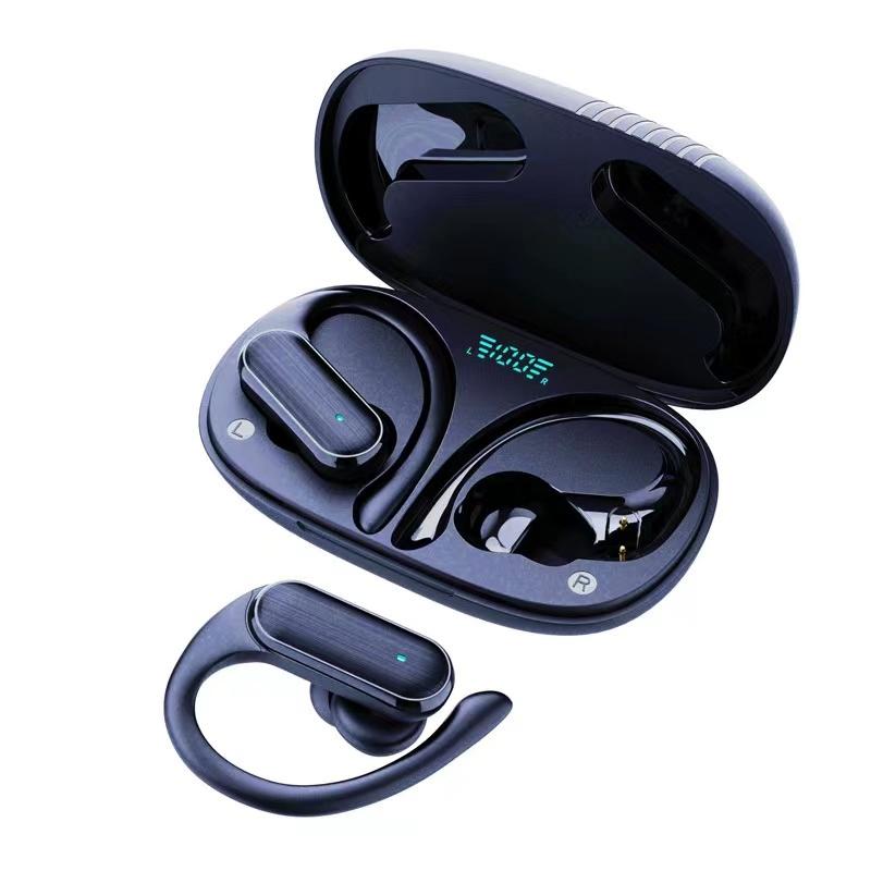 Wireless Noise-Cancelling Bluetooth Earbuds With Led Display - Blue-1915196694790803465