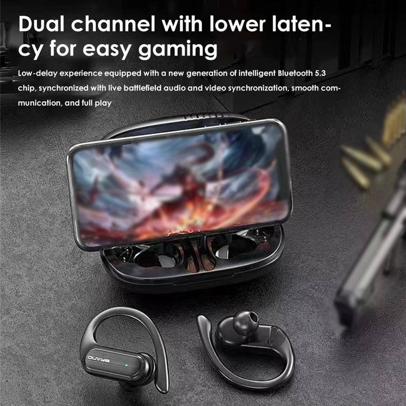 Wireless Noise-Cancelling Bluetooth Earbuds With Led Display - Blue-1915196694790803462