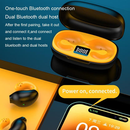 Wireless Ear Clip Bluetooth Headset With Led Display - Noise Reduction-1915196861329838086