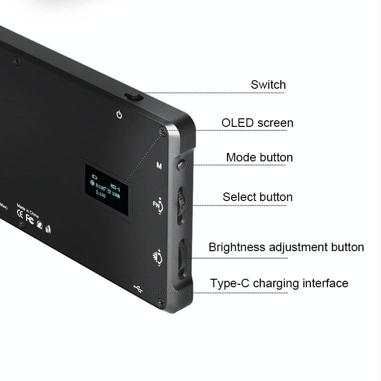 135Leds Dual Colour Temperature Pocket Fill Light - Black-1964932231524913159