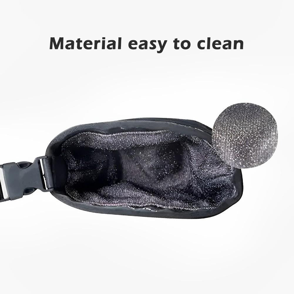 Black Portable Golf Ball Cleaning Bag - Waterproof & Removable-1964932167331090436