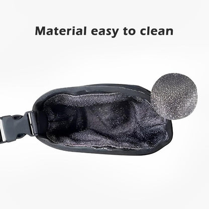Black Portable Golf Ball Cleaning Bag - Waterproof & Removable-1964932167331090436