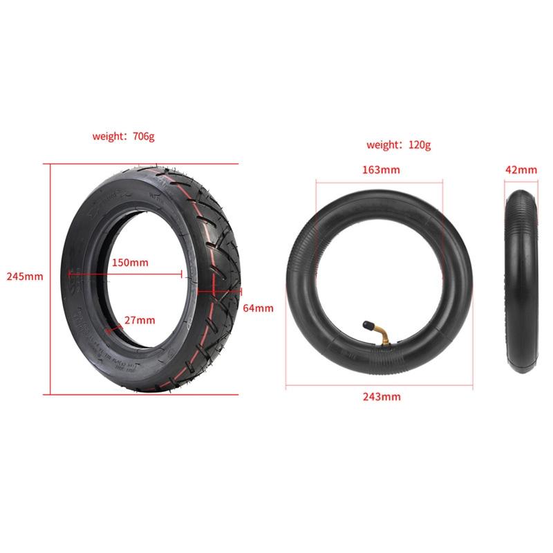 Upgrade Your Ninebot Max G30 Scooter With 10X2.5 Inflatable Tire Kit - Black-1964932186884935682