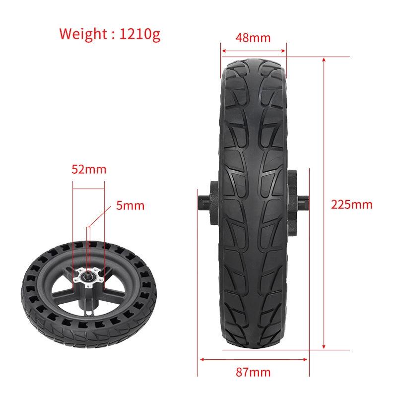 Shock-Absorbing Honeycomb Tire For Xiaomi M365 Electric Scooter With 8.5 Rear Wheel - Black Hub-1964932229977214978