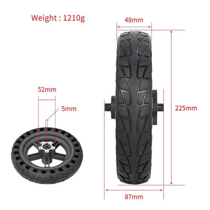 Shock-Absorbing Honeycomb Tire For Xiaomi M365 Electric Scooter With 8.5 Rear Wheel - Black Hub-1964932229977214978