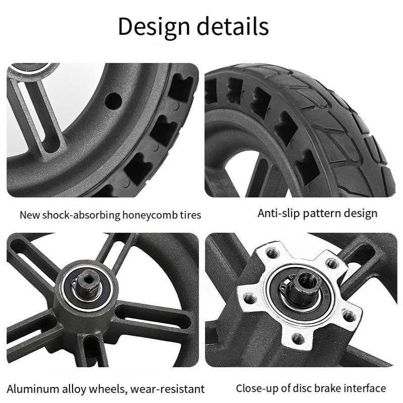 Shock-Absorbing Honeycomb Tire For Xiaomi M365 Electric Scooter With 8.5 Rear Wheel - Black Hub-1964932229977214981