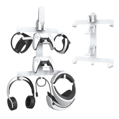 Wall Storage Bracket For Ps5 Vr2 Helmet / Headset / Handle / Remote Control - White-1915196827033014272