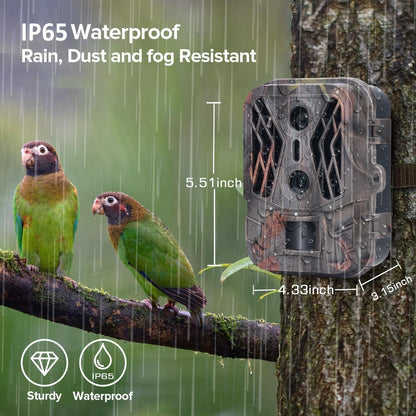 50Mp 4K Dual Lens Infrared Hunting Camera For Outdoor Rainfall And Fog-1915198263036874756