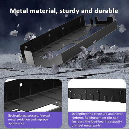 Wall-Mounted Bracket For Ps5 Console With Controller Vr Glasses And Headphone Storage - Black-1915196836906405893