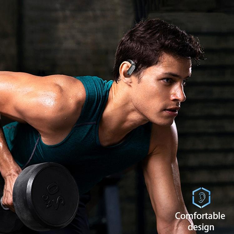 Waterproof Wireless Bluetooth Earphones With Led Display - Black-1915196893315600386