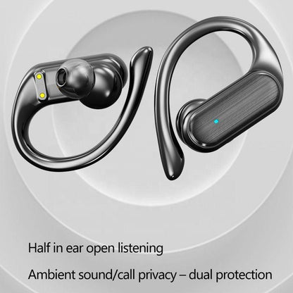 Waterproof Wireless Bluetooth Earphones With Led Display - Black-1915196893315600389
