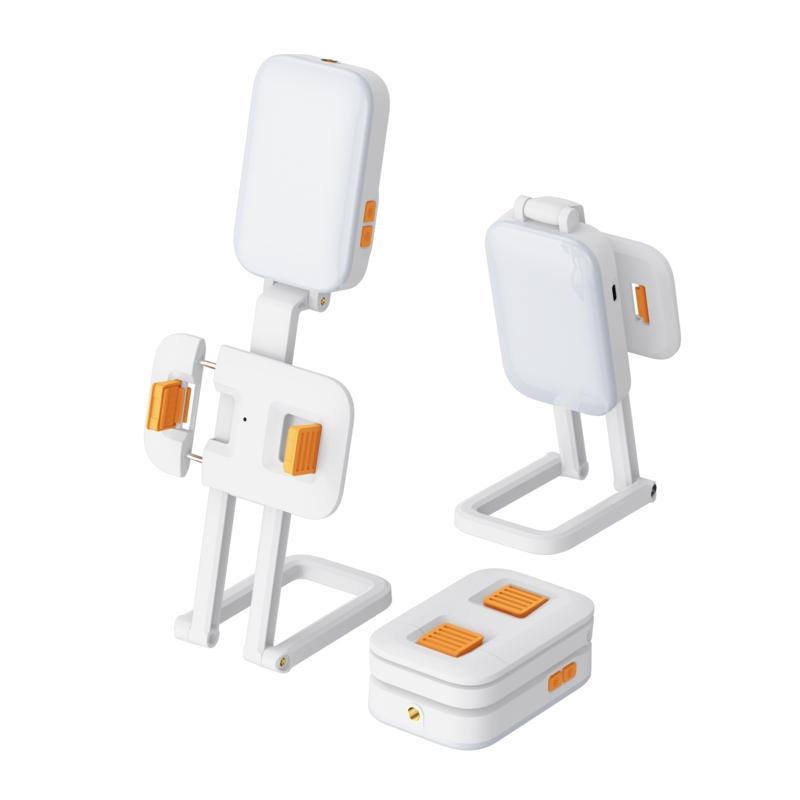 Mini Rgb Fill Light With Phone Holder - White-1915196901762928641