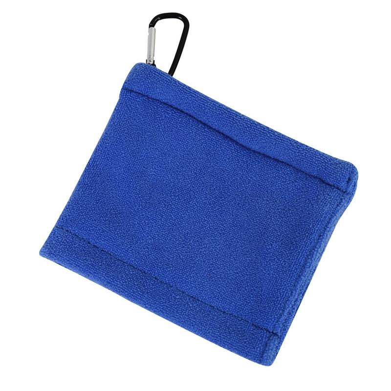 Blue Terry Towel For Wet And Dry Golf Cleaning With Hook-1964932181600112646
