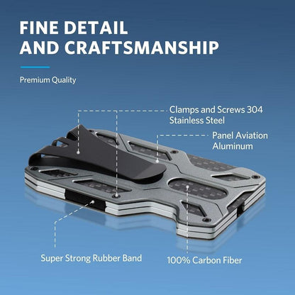 Rfid-Blocking Carbon Fiber Card Holder - Sleek & Secure-1915196884339789825